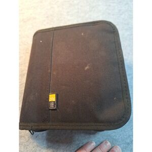 Vintage Case Logic Zipper 24-Pocket Protective CD Holder Case With Dvds